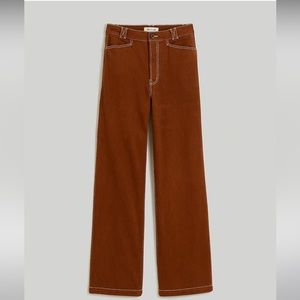 Madewell Emmett wide-leg pants size 28 in clifftop brown